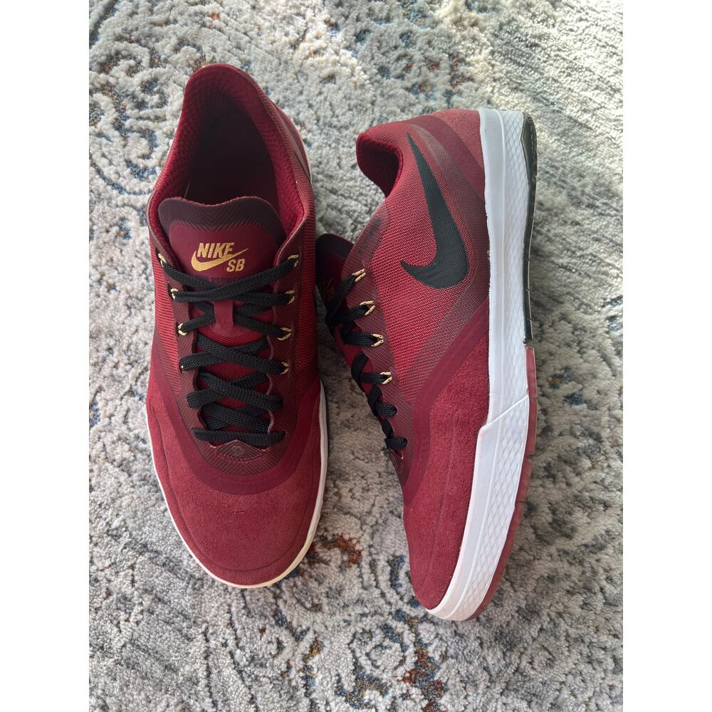 Mens Nike Paul Rodriguez 9 Elite SkateBoard Sneaker Color Red Gold Black Sz 11.5